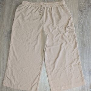 Anne Klein Women's XL Wide Leg Casual Tan Trousers